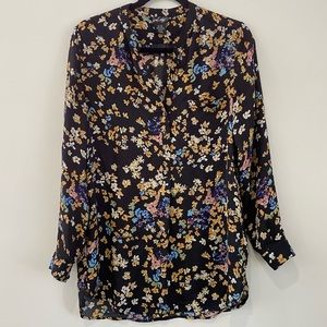 100% silk Lord & Taylor floral blouse